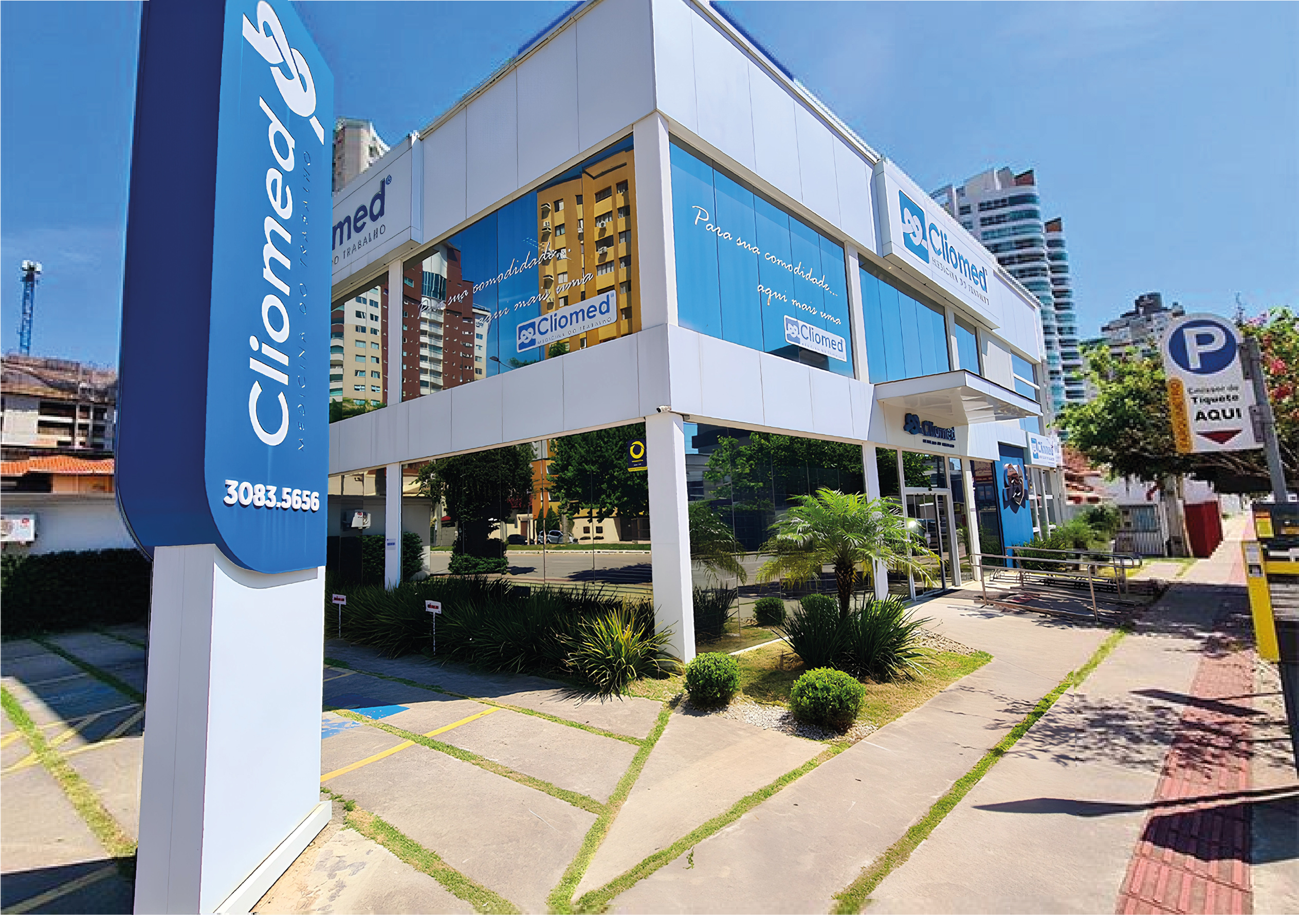 Fachada da unidade Cliomed Itajaí